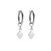 Geometric Diamond Stud Earrings For Men & Women - Hypoallergenic Titanium Steel Earrings With Clip-On Option - Trendy Minimalist Design Everyday Wear_ipsvogv.com