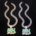 Unisex Jewelry Full Diamond RICH Letter Purse Pendant Men's Trendy Rock Hip Hop Necklace_ipsvogv.com