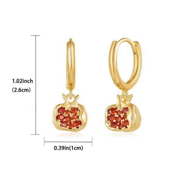 Fashionable niche design irregular earrings copper plated with real gold inlaid with red zircon female earrings exquisite high end jewelry_ipsvogv.com