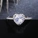 Cao Shi Peach Heart Ring Women's Love Shaped Zircon Diamond Set Copper Plated Silver Fashion Jewelry_ipsvogv.com