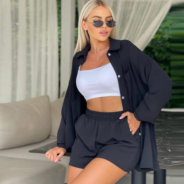 Women's Clothing long-sleeved shorts loose casual _ipsvogv.com