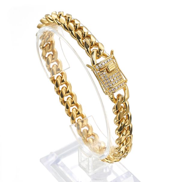 Men's Jewelry Punk Encrypted Miami Titanium Steel Bracelet_ipsvogv.com