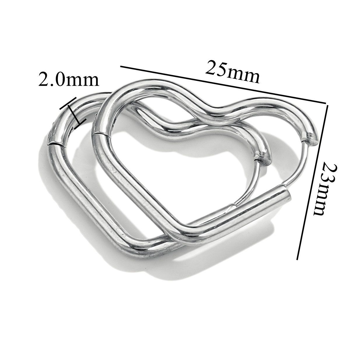 Stainless Heart-shaped Earrings, Titanium Steel Waterproof Peach Heart Buckle, Fashionable And Simple DIY Earring_ipsvogv.com
