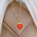 Fruit 【 】 Strawberry Light Luxury Charm Gorgeous Full Diamond Necklace Women's Versatile Clavicle Titanium Steel Chain 【 】_ipsvogv.com