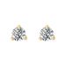 Women's Jewelry S925 Sterling Silver Three Claw Round Zircon Earrings Fashion Simple Mini Earrings Temperament Earrings Small Accessories_ipsvogv.com