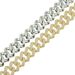 Hip hop full three row diamond necklace for men's Cuban motorcycle trendsetter accessories_ipsvogv.com