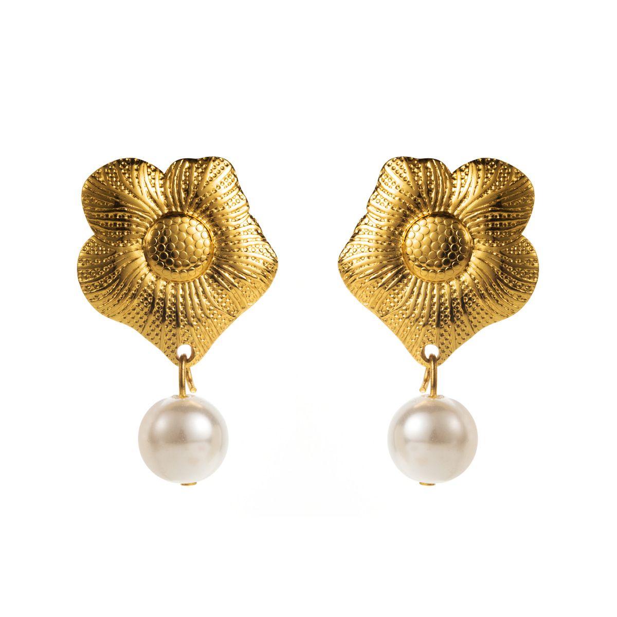 ZE0812 Commuter Stainless Steel Fashion Versatile Casual Gold Geometric Earrings for Women_ipsvogv.com