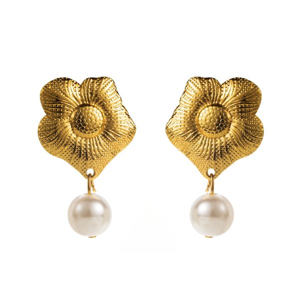 ZE0812 Commuter Stainless Steel Fashion Versatile Casual Gold Geometric Earrings for Women_ipsvogv.com