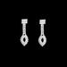 Bridal Jewelry Set - Rhinestone Lace Necklace & Earrings, 2-Piece Silver Plated Wedding Accessories_ipsvogv.com