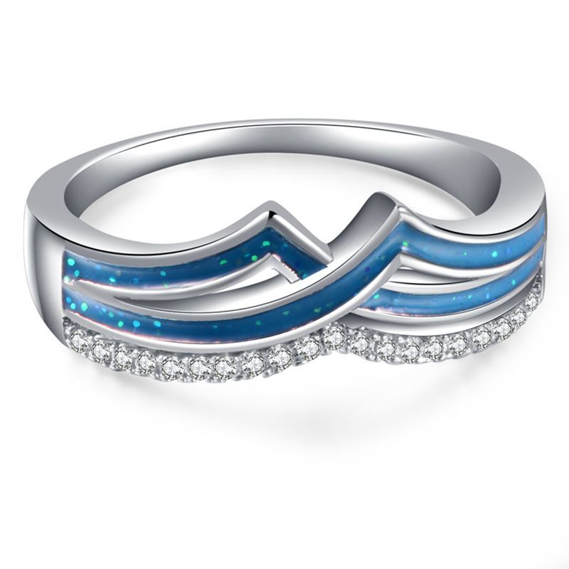 Sanjie's New Pure Cross Drip Oil SHEIN Copper Ring Zircon Jewelry For Women_ipsvogv.com