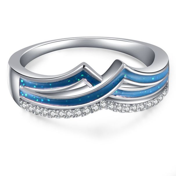 Sanjie's New Pure Cross Drip Oil SHEIN Copper Ring Zircon Jewelry For Women_ipsvogv.com
