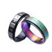 Titanium steel digital rings can rotate couple rings seven color personalized hand jewelry accessories_ipsvogv.com