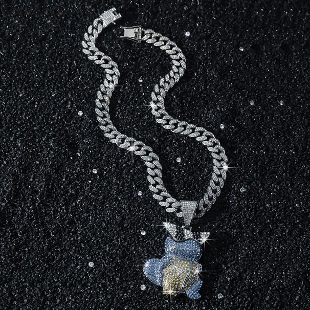 New Style 3D Cartoon Hip Hop Personalized Turtle Pendant Necklace_ipsvogv.com