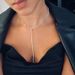 hot selling accessories simple T-shaped diamond tassel necklace all-match rhinestone sexy clavicle chain female choker_ipsvogv.com