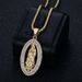 New Hip-Hop Jewelry Titanium Steel Gold-Plated Diamond-Studded Pendant Necklace_ipsvogv.com