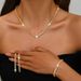 Women’s Jewelry Set Fashion New Ins Niche Fashion Personality High End Sense All Match Claw Chain Necklace Earrings Bracelet Three/four Piece Set_ipsvogv.com