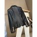 Women's Clothing Black short shoulder pads small casual suit leather jacket suit jacket female pu leather jacket female jacket _ipsvogv.com