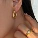 Fashionable Real Gold Electroplated INS Titanium Steel Polished Irregular Pearl Earrings_ipsvogv.com