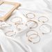 New Personalized Gold Leaf Feather Arrow Shaped Love Opening 10 Piece Set Bracelet_ipsvogv.com
