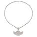 Hip hop style men's necklace a minimalist and niche angel wing design with sparse diamond inlay, long chain_ipsvogv.com