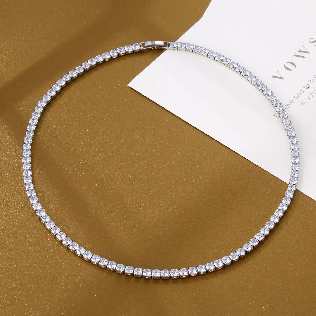 Jewelry Copper Inlaid Zircon Row Hip-Hop INS Tennis Chain Multiple Specifications Simple Necklace_ipsvogv.com