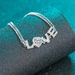 Pure Silver Female Plating PT950 Valentine's Day Gift Mosang Stone Bracelet LOVE Handpiece_ipsvogv.com