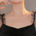 2023 New Titanium Steel Color Preservation Temperament Light Luxury Instagram Style Exquisite Shell Avocado Necklace_ipsvogv.com