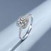 GRA Mosang Stone 1 Carat Princess Square Bag Pure Silver Plated Platinum D Color Women's Ring_ipsvogv.com