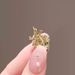 Emerald butterfly high-end brooch, high-end feel, exquisite tassel, dragonfly metal brooch, personalized accessories_ipsvogv.com