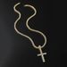Hot selling diamond studded cross pendant trendy men's hiphop tennis chain necklace, personalized accessory_ipsvogv.com