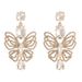 Exaggerated rhinestone butterfly earrings fashionable light luxury shining temperament earrings_ipsvogv.com