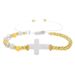 Bohemian Style Shell Cross Crystal Bracelet Simple Versatile Glass Beads Women's Adjustable Bracelet Jewelry_ipsvogv.com