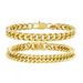 Stainless Cuban Figaro Bracelet Set Fashion Gold-Plated Personality Versatile Titanium Steel Unisex Jewelry_ipsvogv.com