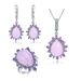 Luxury Natural Colored Gemstone Pink Chalcedony Earrings And Earrings. The Prosperous Series Of High Grade Silver Inlaid Gemstone Earrings_ipsvogv.com