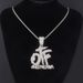 New Style Spliced OTF Necklace Creative Versatile Alloy Inlaid Diamond Letter Pendant_ipsvogv.com