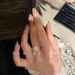 carat Pure Wild One Zircon Butterfly Simulation Pigeon Egg Light Luxury Socialite Style High End Open Ring_ipsvogv.com