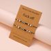 Morse Code For Men Women, Simple Creative, Black And White Rice Bead Card Woven Adjustable Bracelet_ipsvogv.com