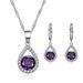 Women's Jewelry Set Angel's Tears Water Drop Necklace Earrings Literary Women's Zircon Jewelry Set_ipsvogv.com