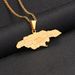 stainless steel Jamaica map and city necklace couple style ethnic style titanium steel pendant accessories_ipsvogv.com