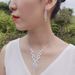 European & American Bridal Jewelry Set - Rhinestone Claw Necklace & Earrings (2-Piece Wedding Jewelry, Elegant Chain Design)_ipsvogv.com