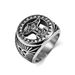 Retro Nordic Viking Eternal Knot Battle Axe Titanium Steel Ring Celtic Triangle Knot Stainless Steel Hand Jewelry_ipsvogv.com