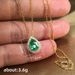 Celebrity Kwai Live Broadcast New Style Micro Inlaid Water Drop Emerald Zircon Necklace Women's Necklace Chain_ipsvogv.com