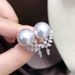 Cao Shi Imitates Pearl Earrings For Female Actors, Elegant Temperament, Geometric Zircon Earrings, Design Sense, Light_ipsvogv.com