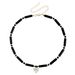 INS Light Luxury Fashion Cylindrical Glass Rice Beads Zircon Love Splicing Collarbone Chain Necklace Women_ipsvogv.com