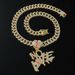 Hip Hop Full Diamond Splicing Love Pendant Men's collarbone Chain Heartbreak Letter NOE Cuban Necklace_ipsvogv.com