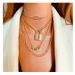 Jewelry Gold Pin Necklace Alloy Dice Lock Pendant Multi Layer Necklace_ipsvogv.com