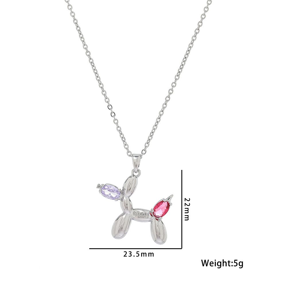 Necklace, New Female Internet Celebrity, Same Style Balloon Dog Trend, Hip-hop Personality, Simple And Long Display_ipsvogv.com