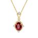 S Pure Silver Gold Plated Necklace Exquisite And Simple Versatile Style Pomegranate Red Zircon Pendant_ipsvogv.com