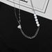 Fashion Creative Splicing Cross Pearl Clavicle Chain Net Celebrity Temperament Heart Shape Long Necklace Female_ipsvogv.com