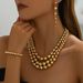 Spicy girl style women's necklace, earring, jewelry set, niche bead, multi-layer collarbone chain, versatile bracelet_ipsvogv.com